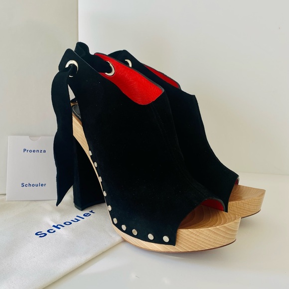 Proenza Schouler Black Suede Platform Sandal | Size 40 | 10 US | 7 UK | PS27010 - Picture 12 of 12